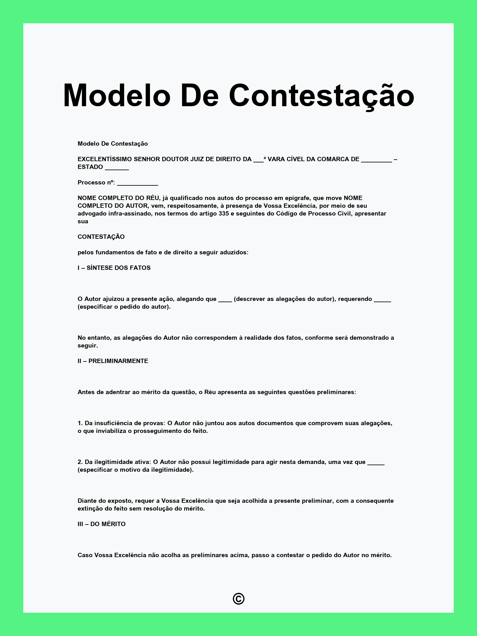 Modelo De Contestação